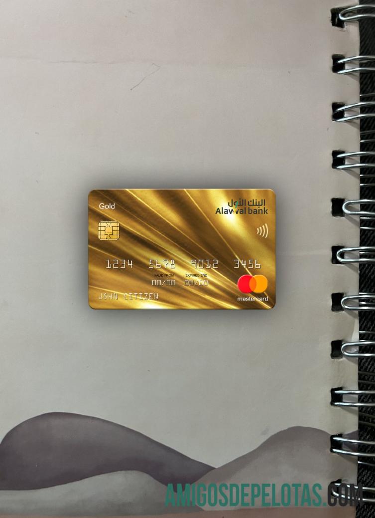 Arábia Saudita Alawwal Bank Mastercard Gold Photolook Front amostra